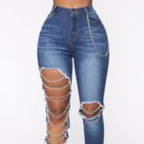 Fashion Nova Jeans Fashion Nova High Waisted Chain Reaction Jeans